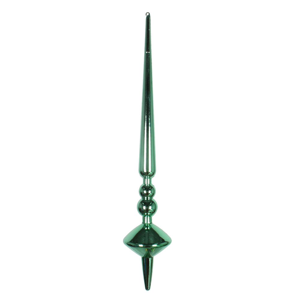 12 in. Seafoam Green Shiny Cupola Finial Ornament  3 per Bag