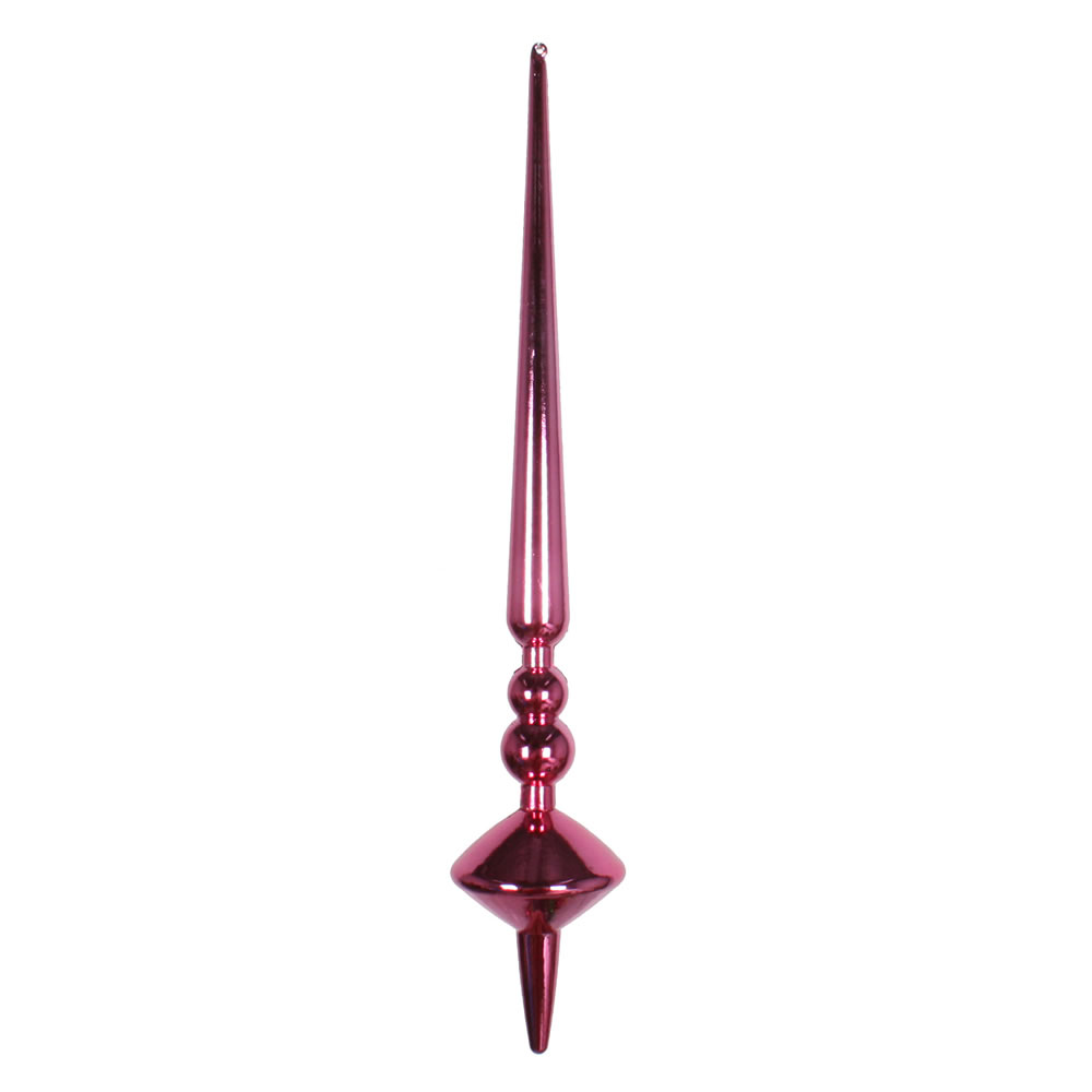 12 in. Mauve Shiny Cupola Finial Ornament  3 per Bag