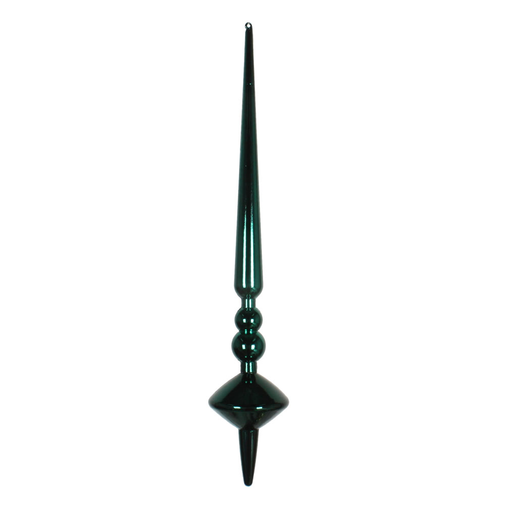 12 in. Sea Blue Shiny Cupola Finial Ornament  3 per Bag