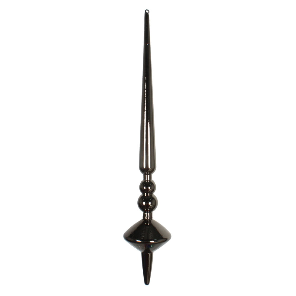 12 in. Moss Green Shiny Cupola Finial Ornament  3 per Bag