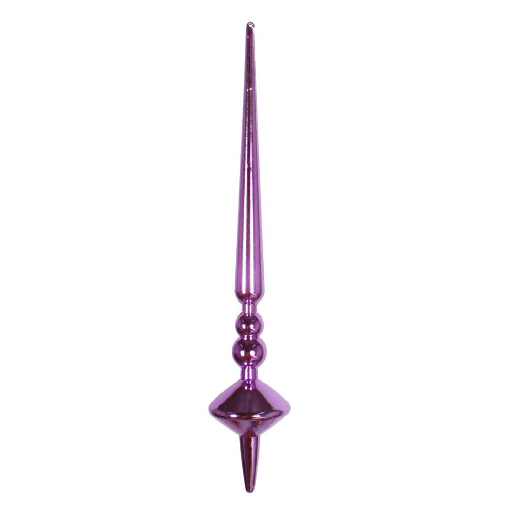 12 in. Orchid Shiny Cupola Finial Ornament  3 per Bag