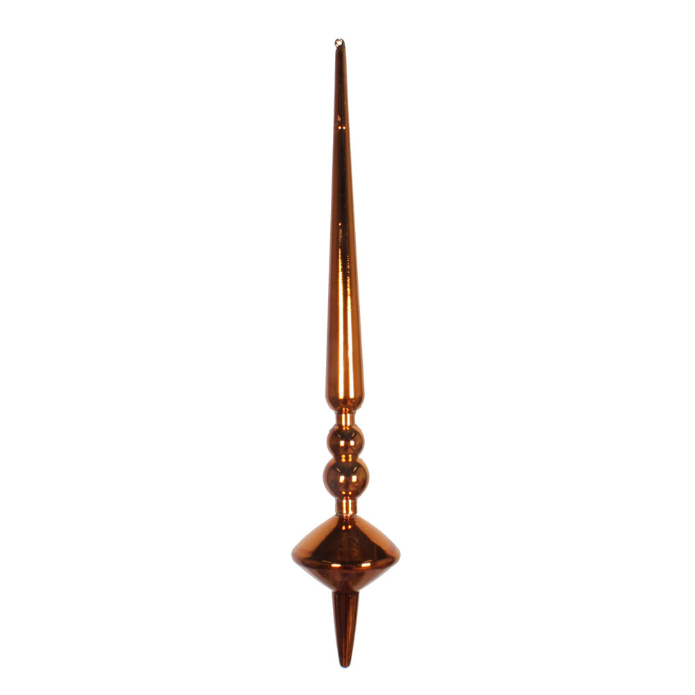 12 in. Copper Shiny Cupola Finial Ornament  3 per Bag