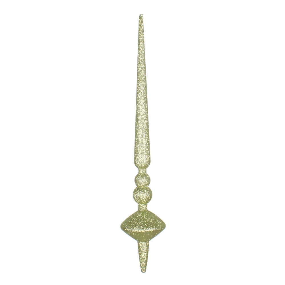 18 in. Celadon Glitter Cupola Finial Ornament  2 per Bag