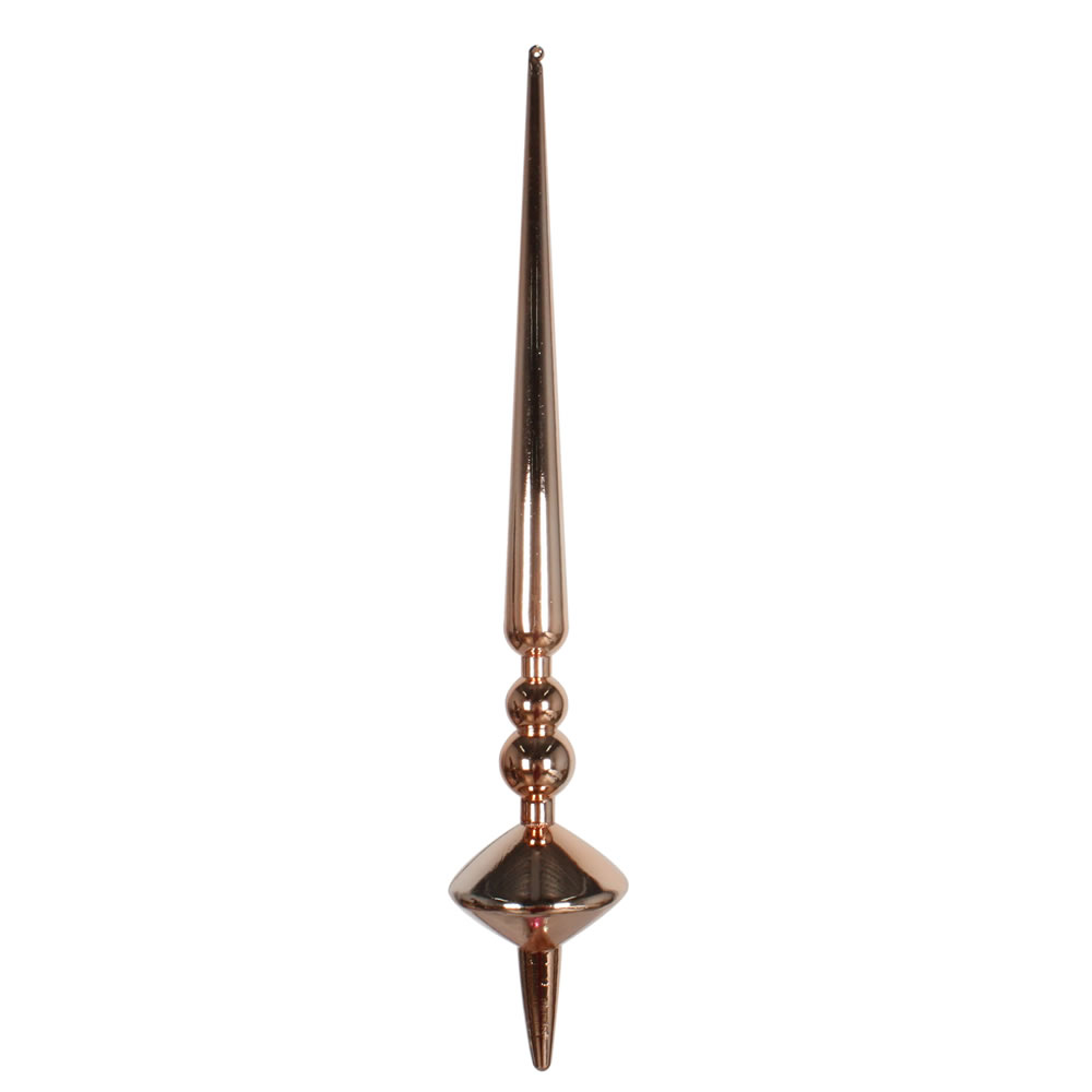 18 in. Rose Gold Shiny Cupola Finial Ornament  2 per Bag
