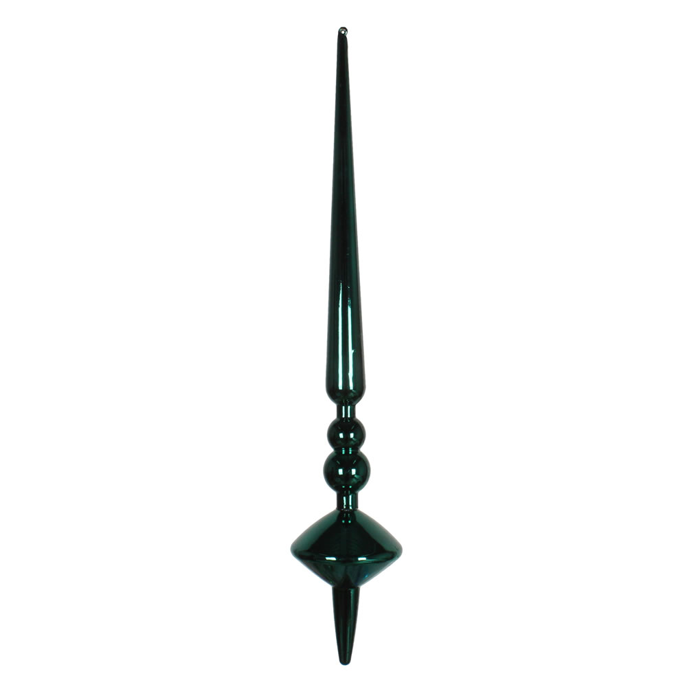 18 in. Sea Blue Shiny Cupola Finial Ornament  2 per Bag
