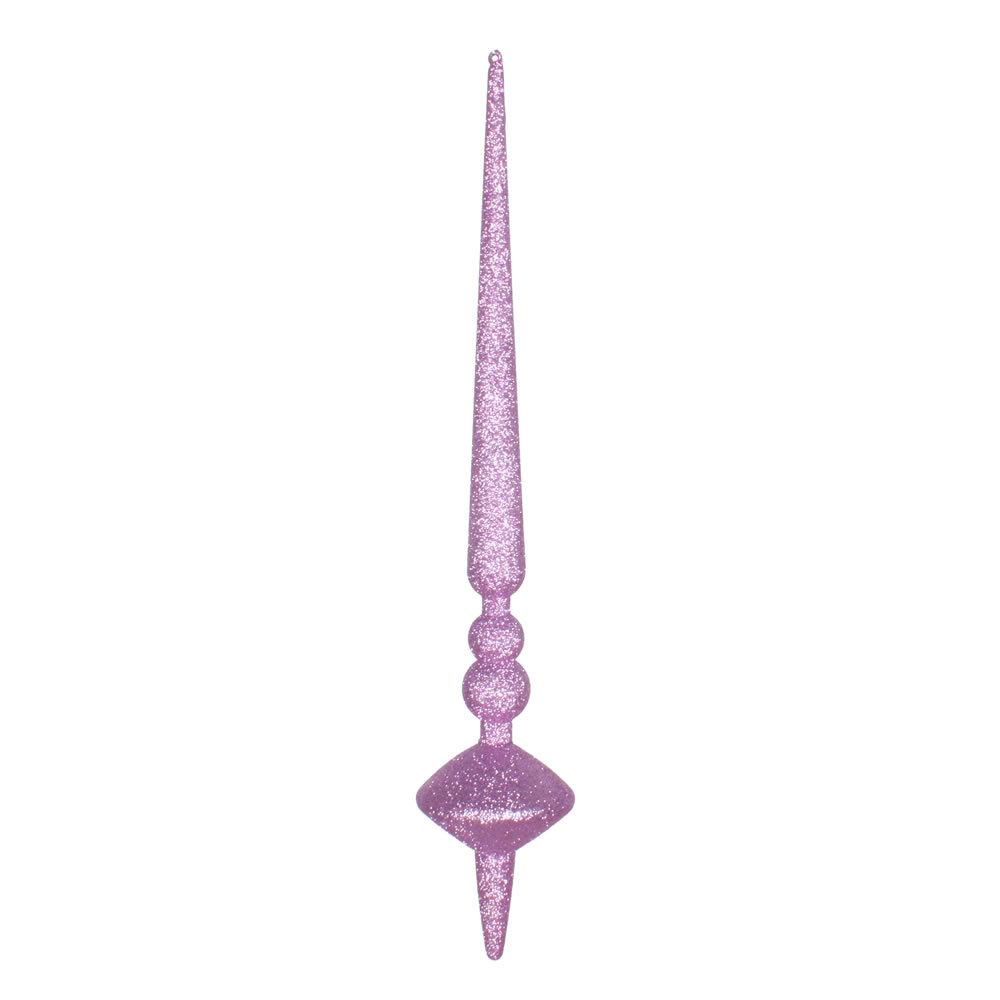 18 in. Orchid Glitter Cupola Finial Ornament  2 per Bag