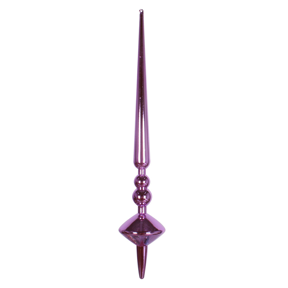 18 in. Orchid Shiny Cupola Finial Ornament  2 per Bag