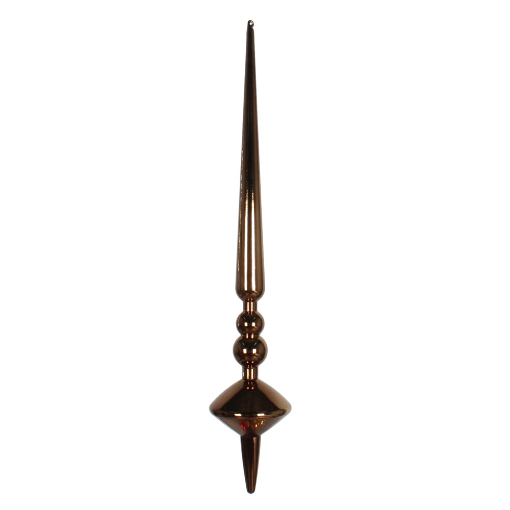 18 in. Mocha Shiny Cupola Finial Ornament  2 per Bag
