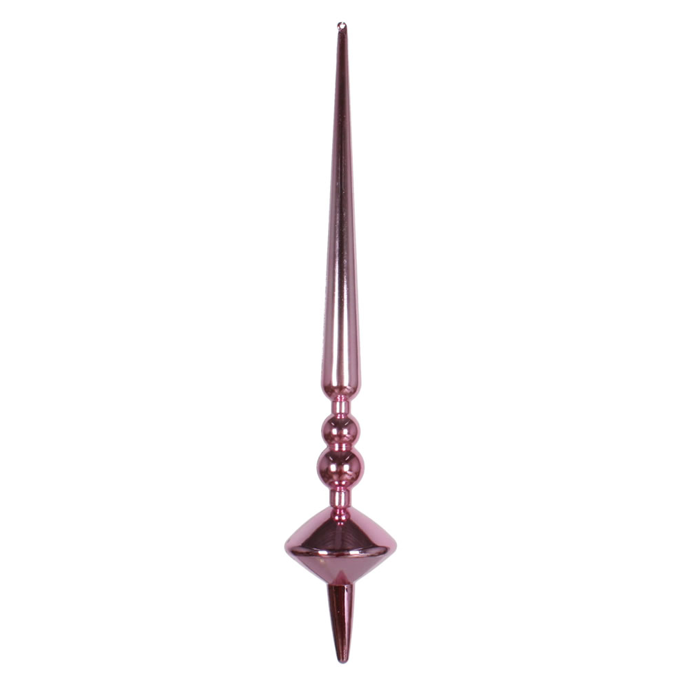 18 in. Pink Shiny Cupola Finial Ornament  2 per Bag