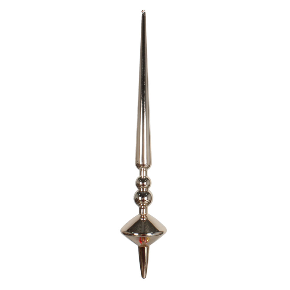 18 in. Cafe Latte Shiny Cupola Finial Ornament  2 per Bag