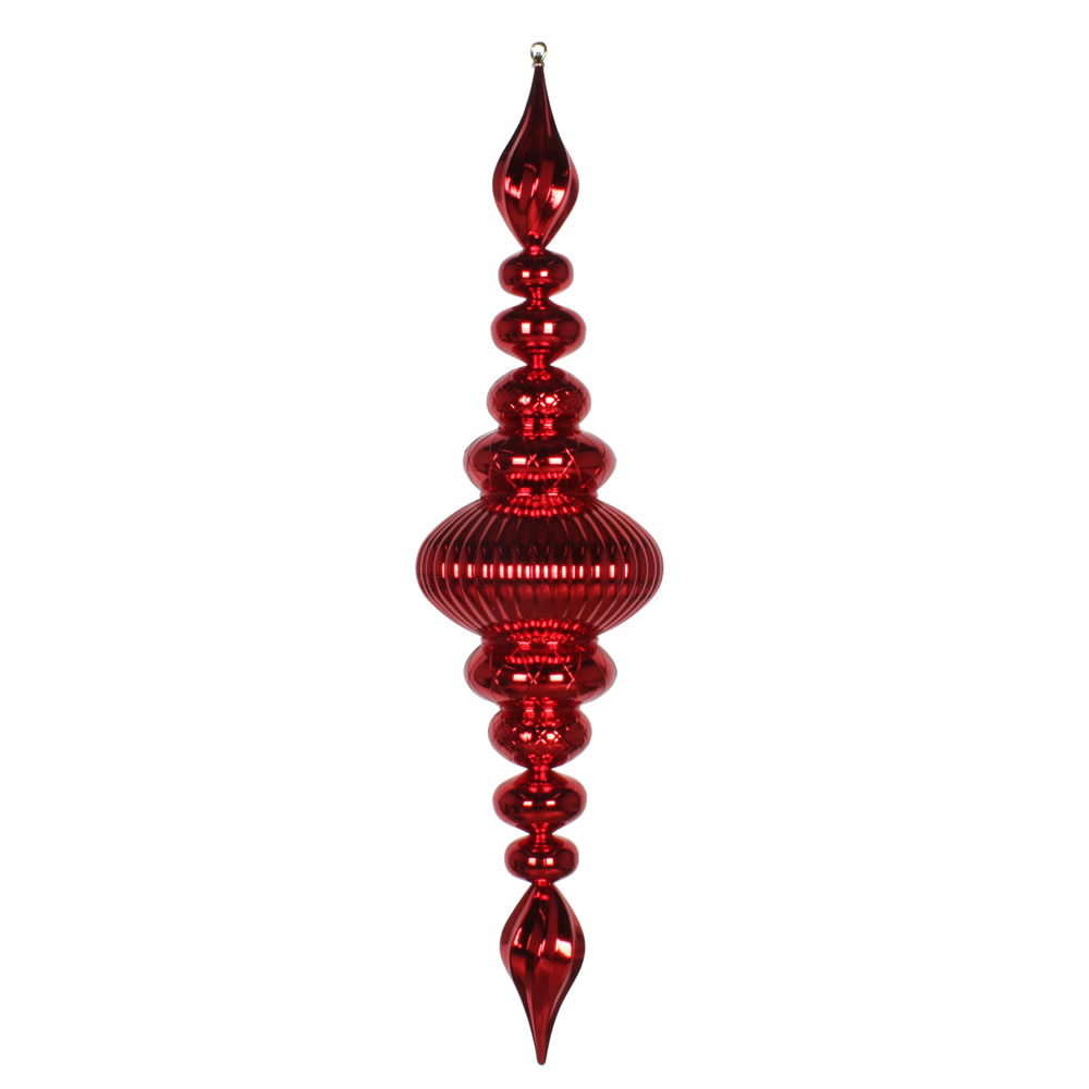 41 in. Red Shiny Finial Ornament