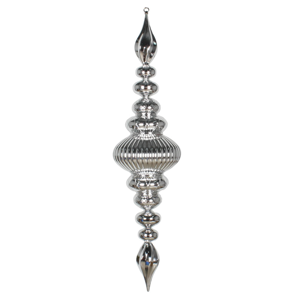 41 in. Silver Shiny Finial Ornament