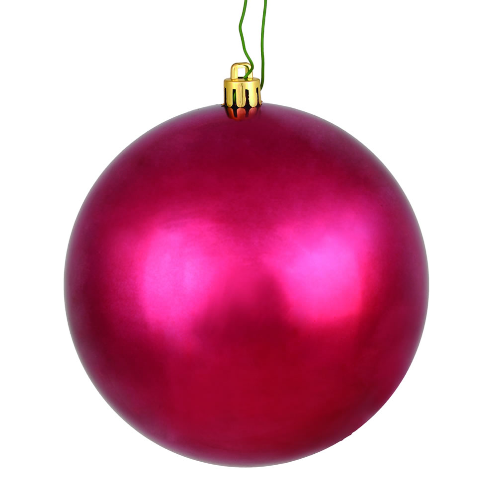 2.4 in. Berry Red Shiny Ball Ornament with UV Drilled  24 per Bag