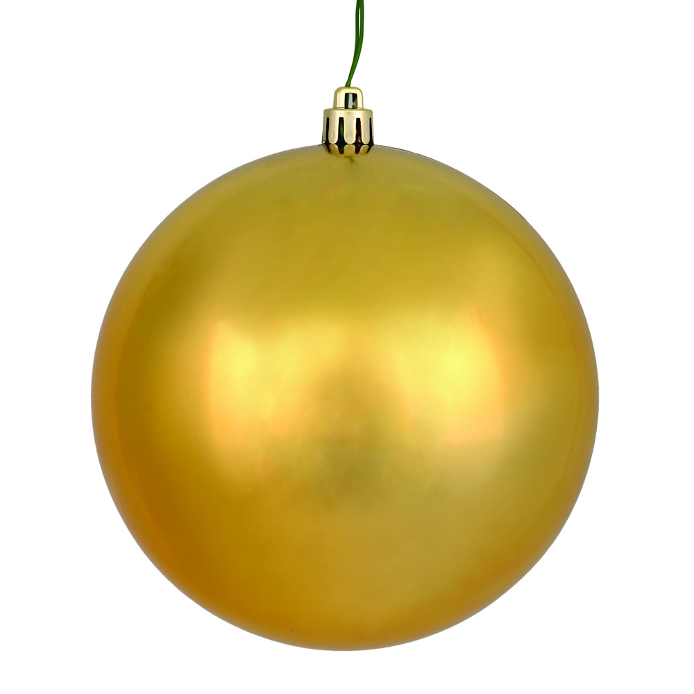 2.4 in. Copper & Gold Shiny Ball Ornament with UV Drilled  24 per Bag