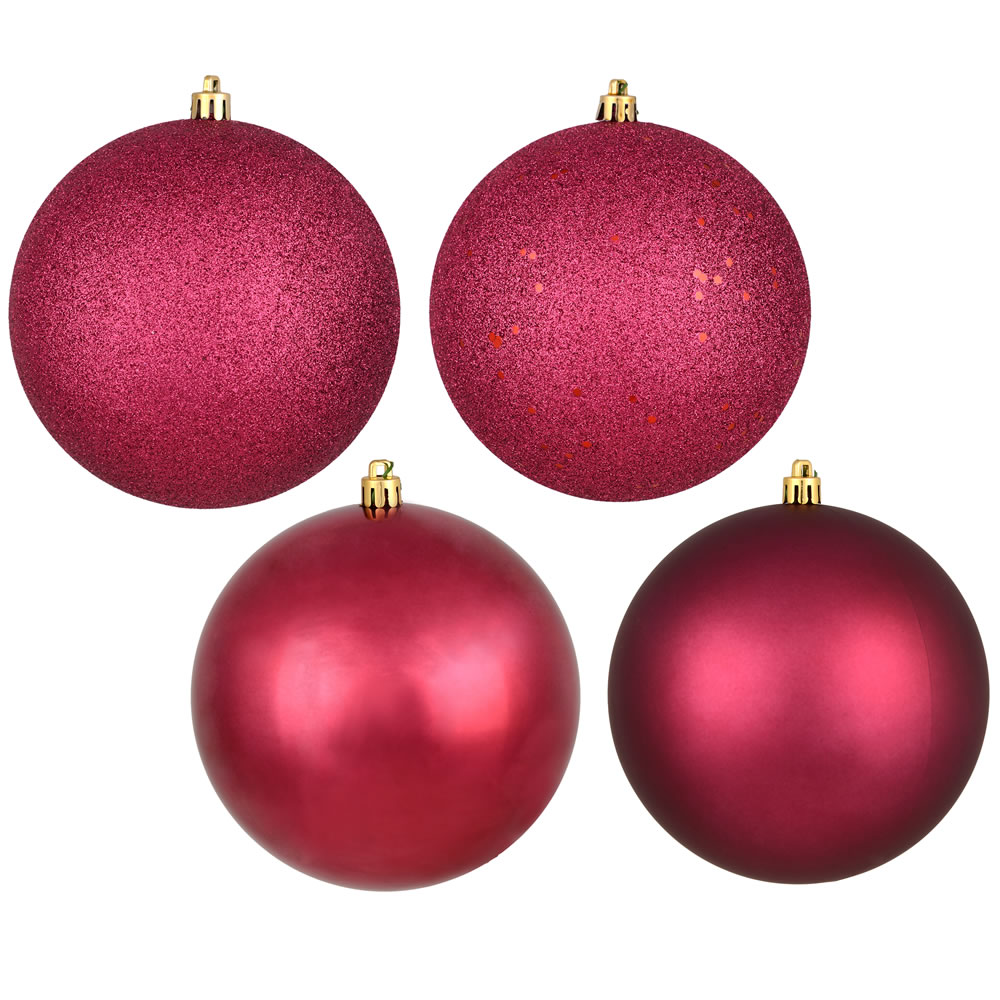 2.75 in. Berry Red Assorted Ball Ornament  20 per Box