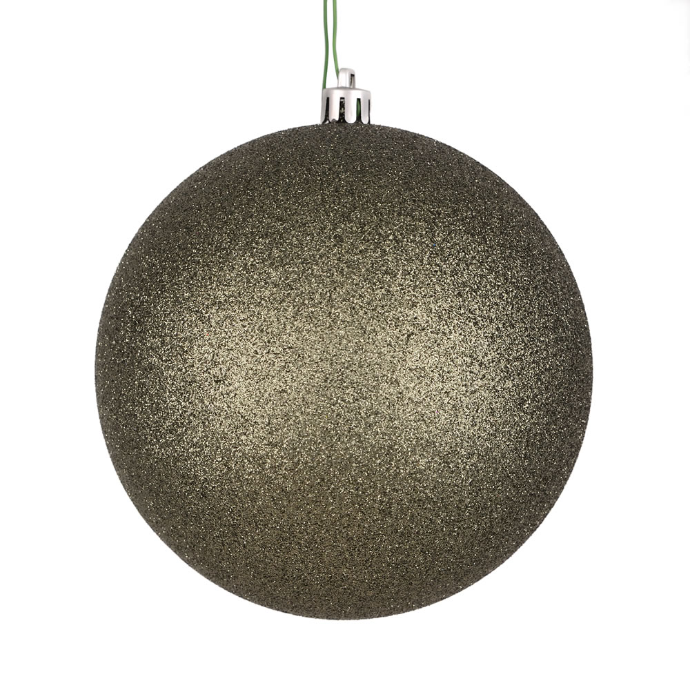 4.75 in. Wrought Iron Glit Ball Ornament with Drilled  4 per Bag