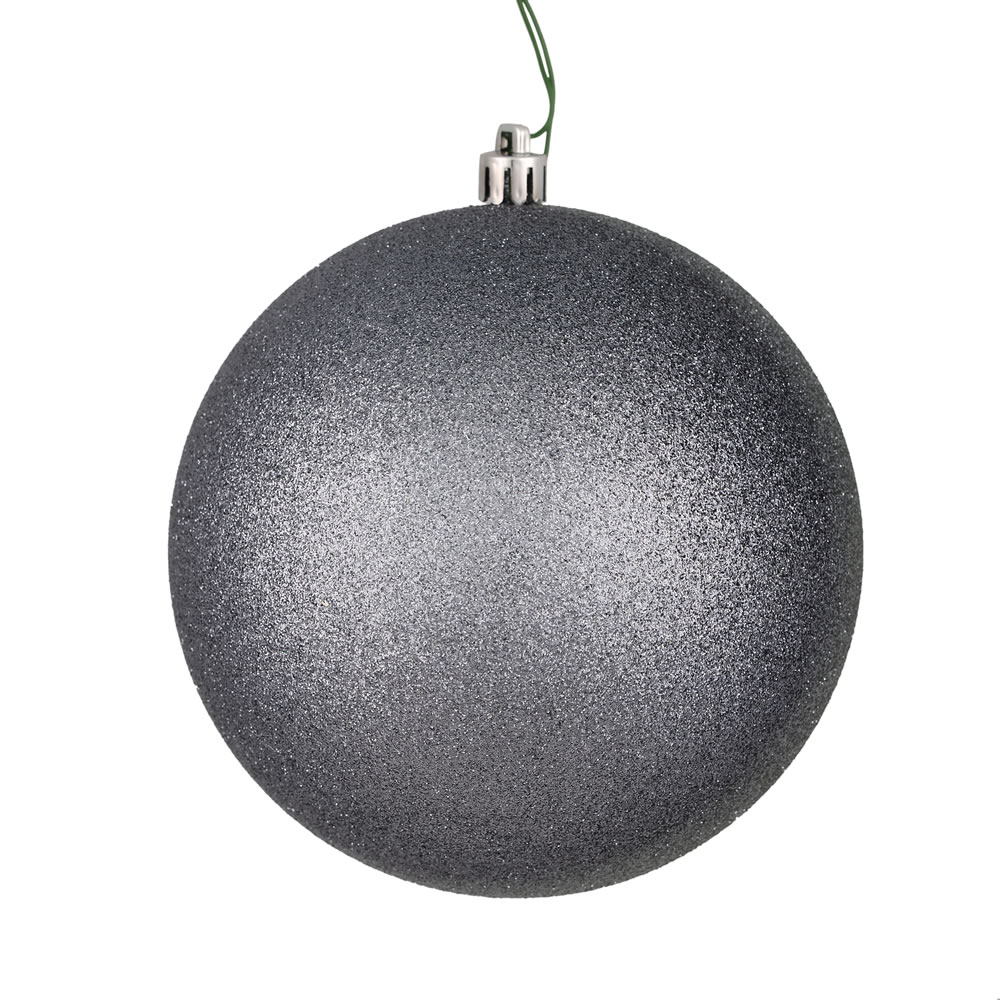 4.75 in. Limestone Glitter Ball Ornament with Drilled  4 per Bag