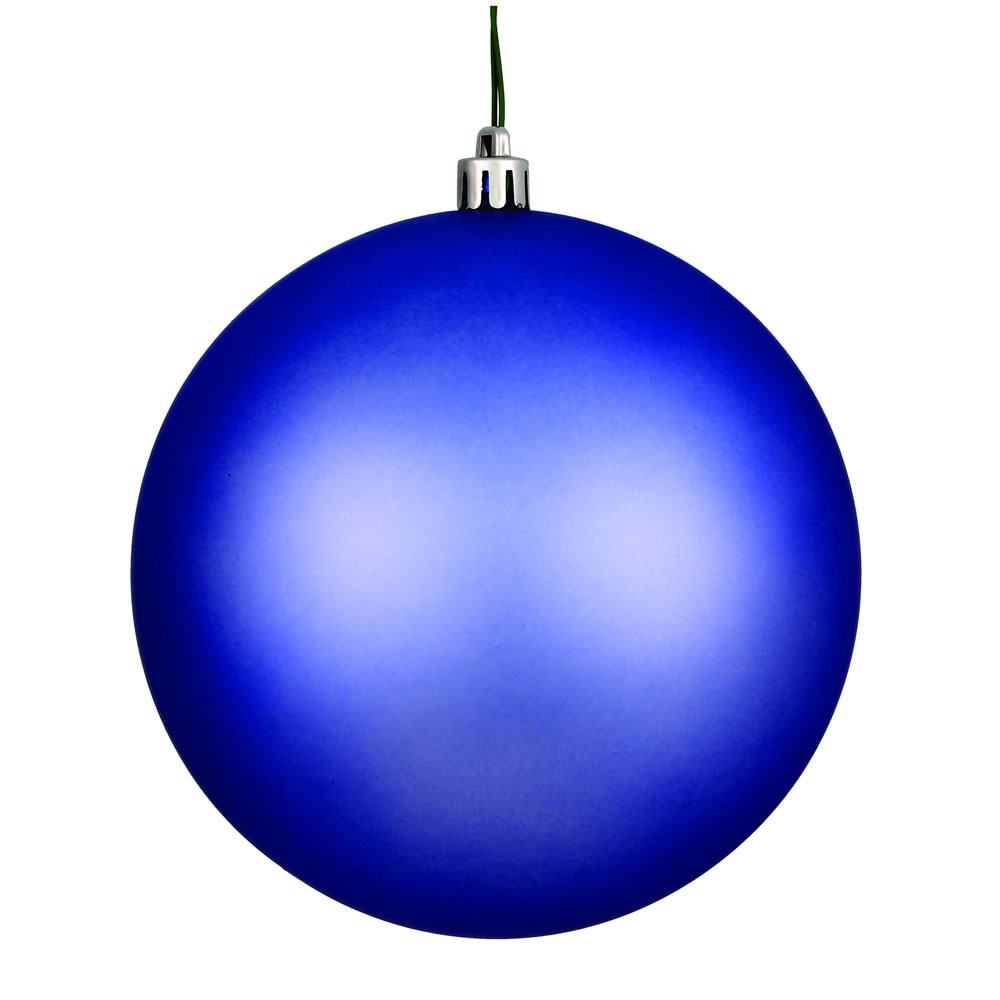 4.75 in. Periwinkle Mat Ball Ornament with UV Drilled  4 per Bag