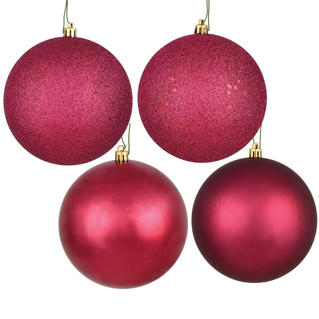 6 in. Berry Red Ball Ornament  4 per Box