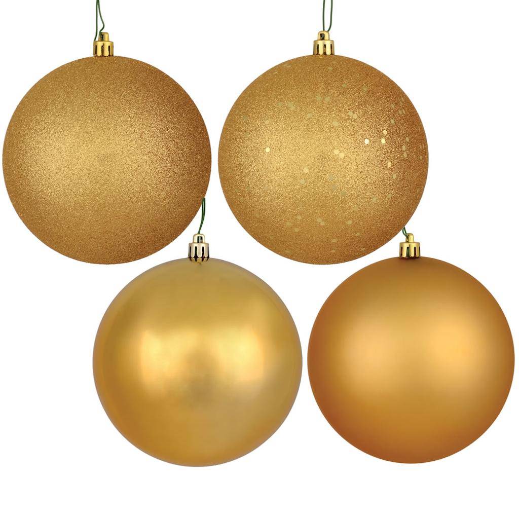 6 in. Copper & Gold Ball Ornament  4 per Box
