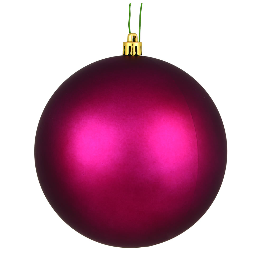 Picture of Vickerman N592021DMV 8 in. Berry Red Matte Ball Ornament with UV Drilled Cap 