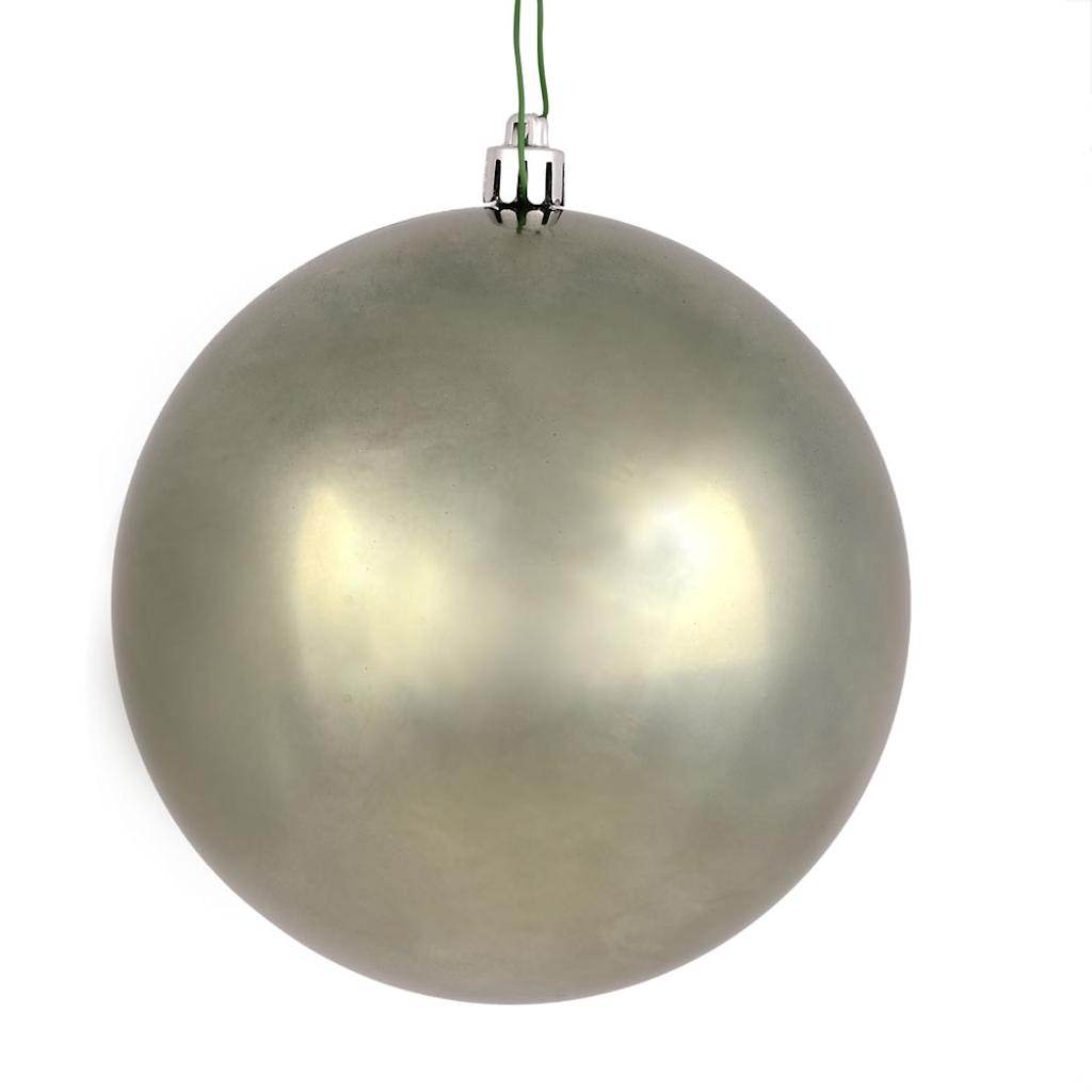 10 in. Wrought Iron Shiny Ball Ornament with UV Drilled Cap