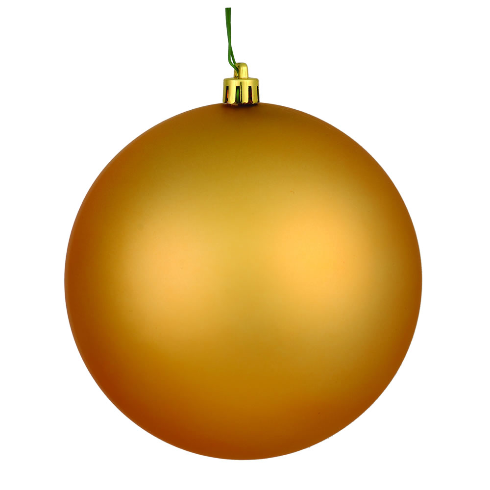 12 in. Copper & Gold Matte Ball Ornament with UV Drilled Cap