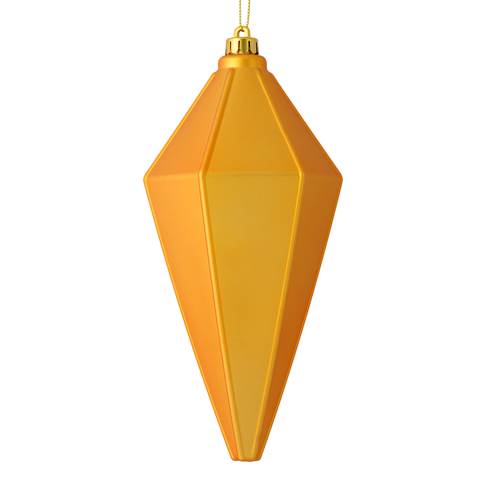 7 in. Honey Gold Matte Lantern Christmas Ornament  4 per Bag
