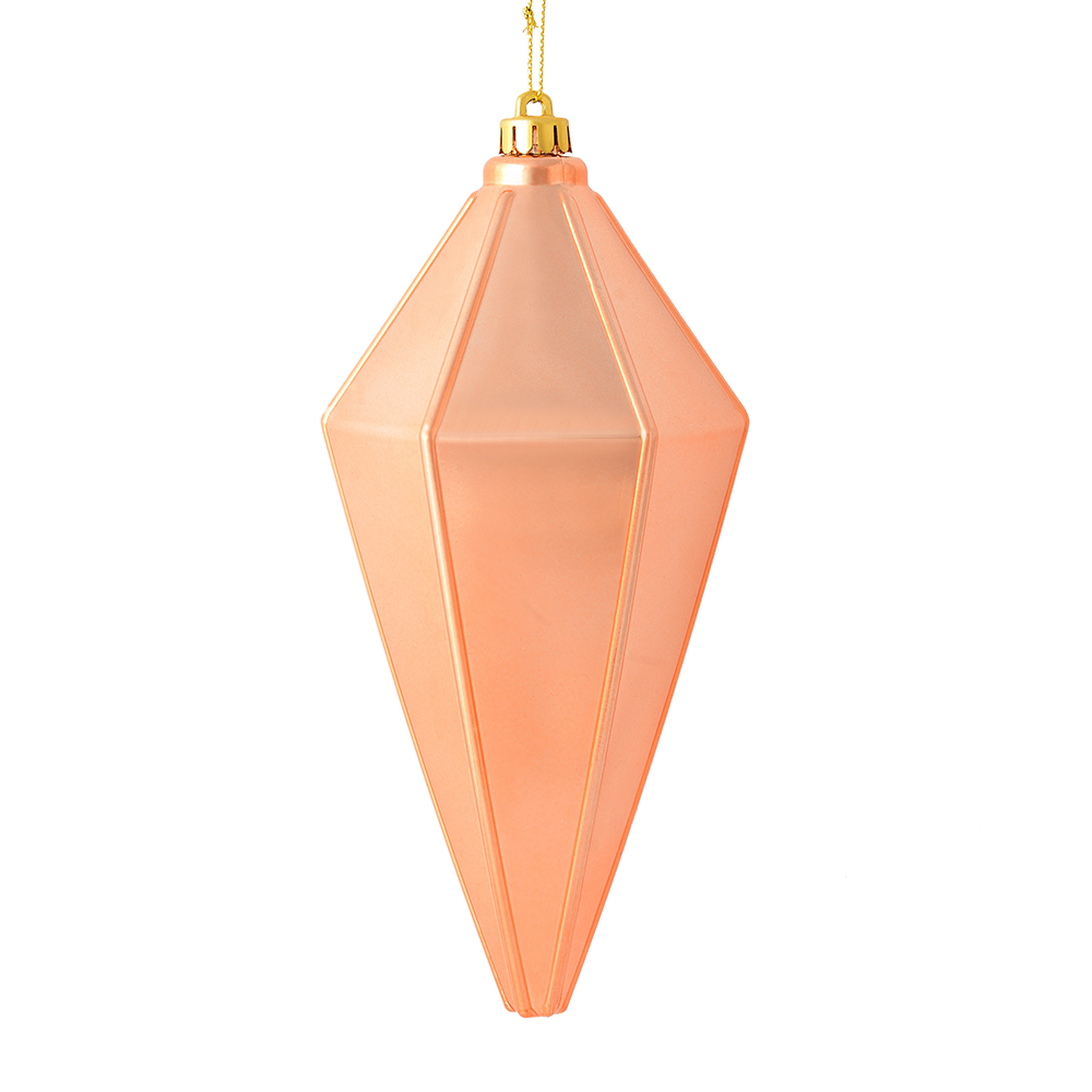7 in. Rose Gold Shiny Lantern Christmas Ornament  4 per Bag