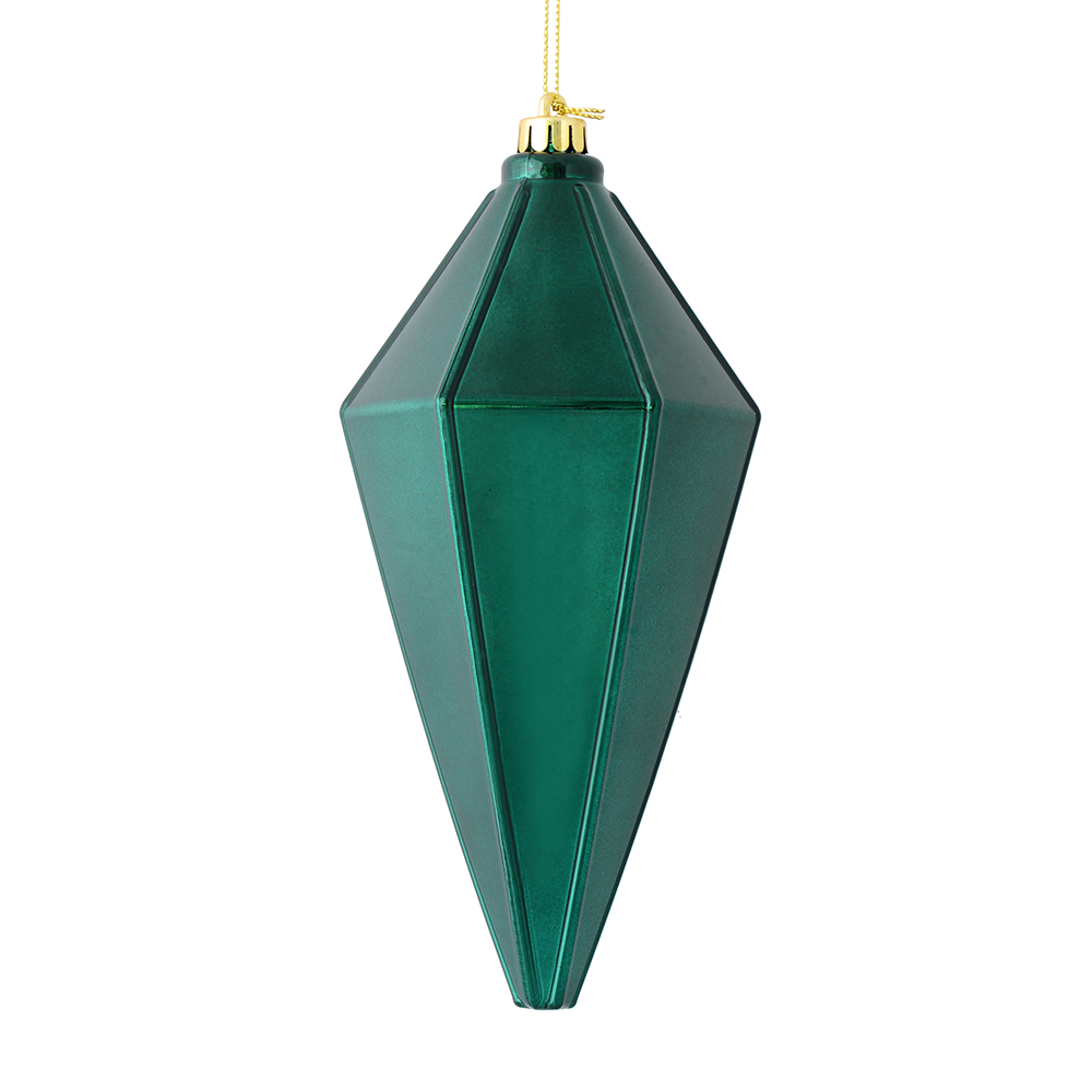 7 in. Sea Blue Shiny Lantern Christmas Ornament  4 per Bag