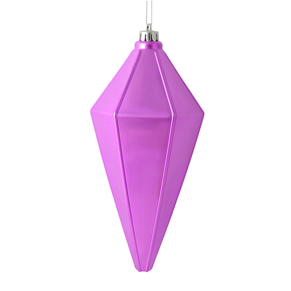 7 in. Orchid Shiny Lantern Christmas Ornament  4 per Bag