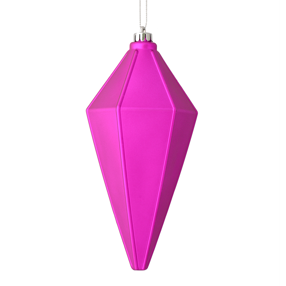 7 in. Fuchsia Matte Lantern Christmas Ornament  4 per Bag