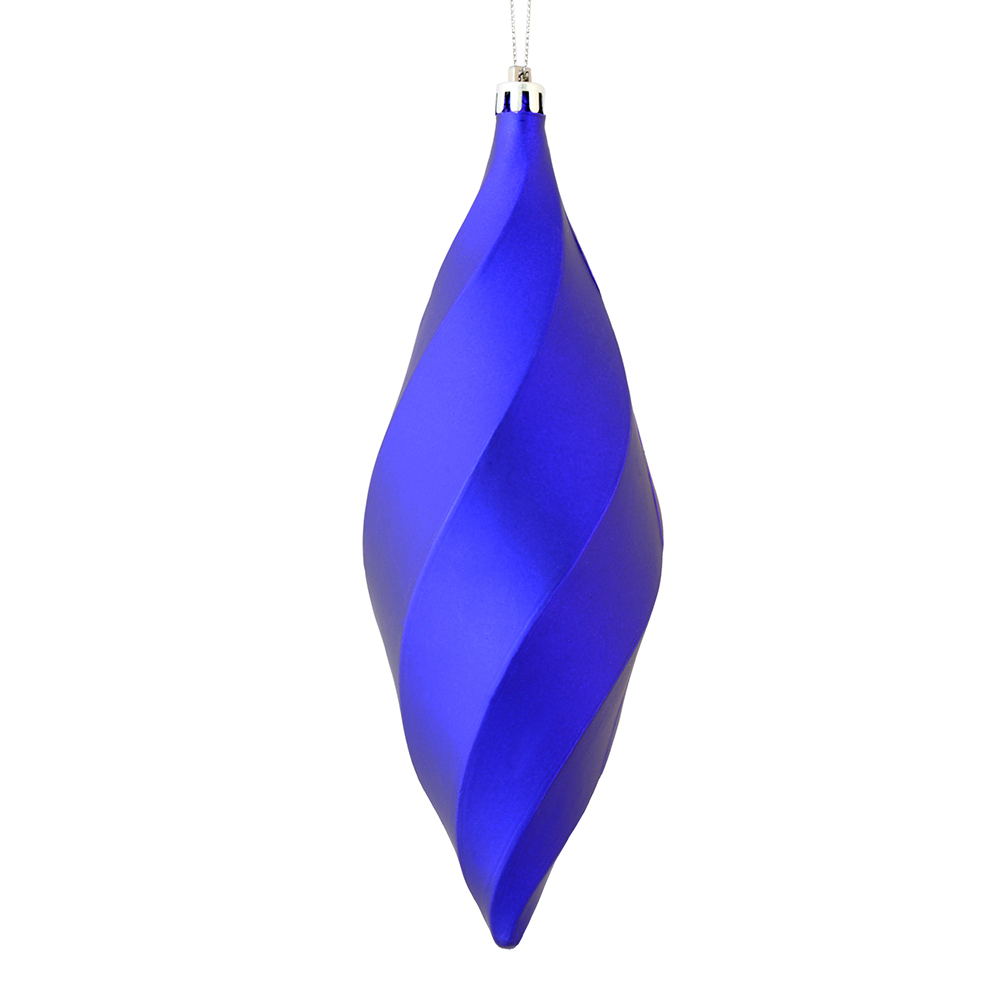 8 in. Purple Matte Swirl Finial Ornament  6 per Bag