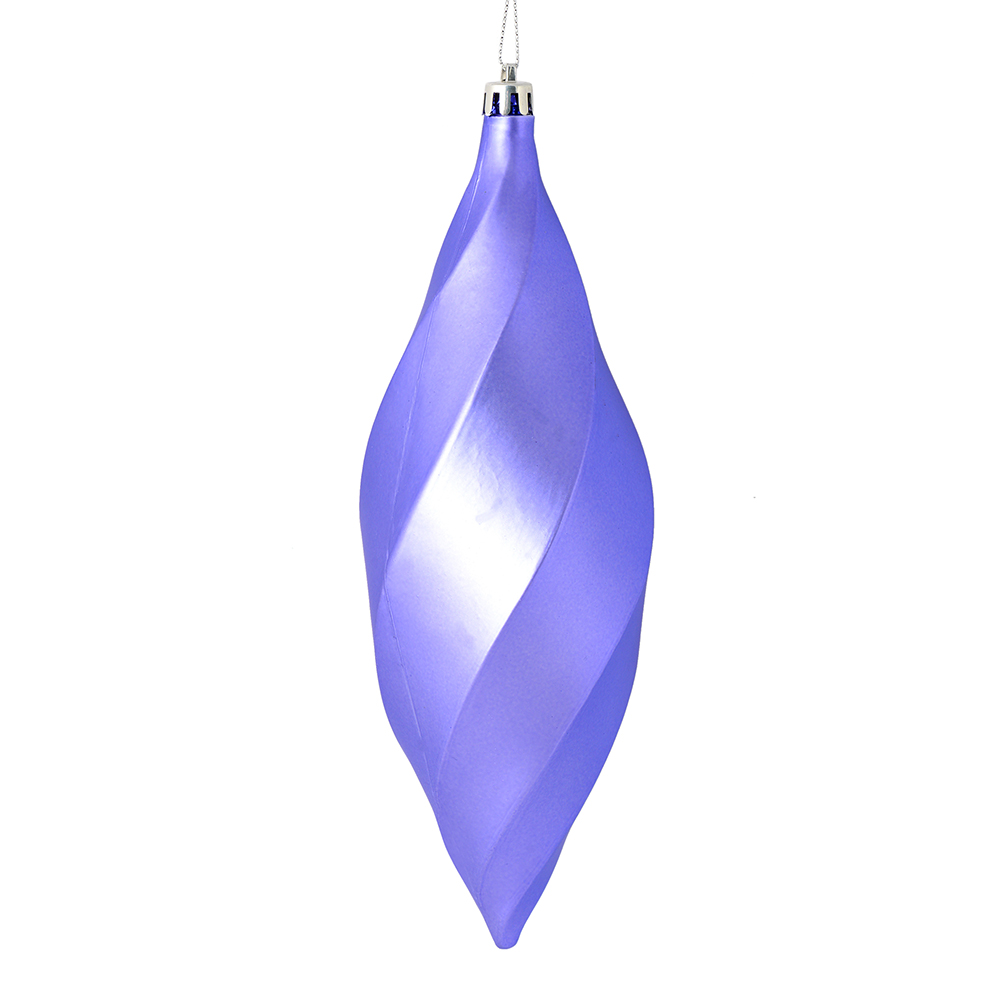 8 in. Lavender Matte Swirl Finial Ornament  6 per Bag