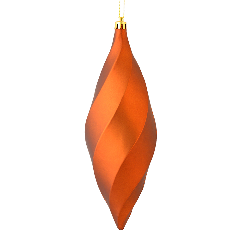 8 in. Copper Matte Swirl Finial Ornament  6 per Bag