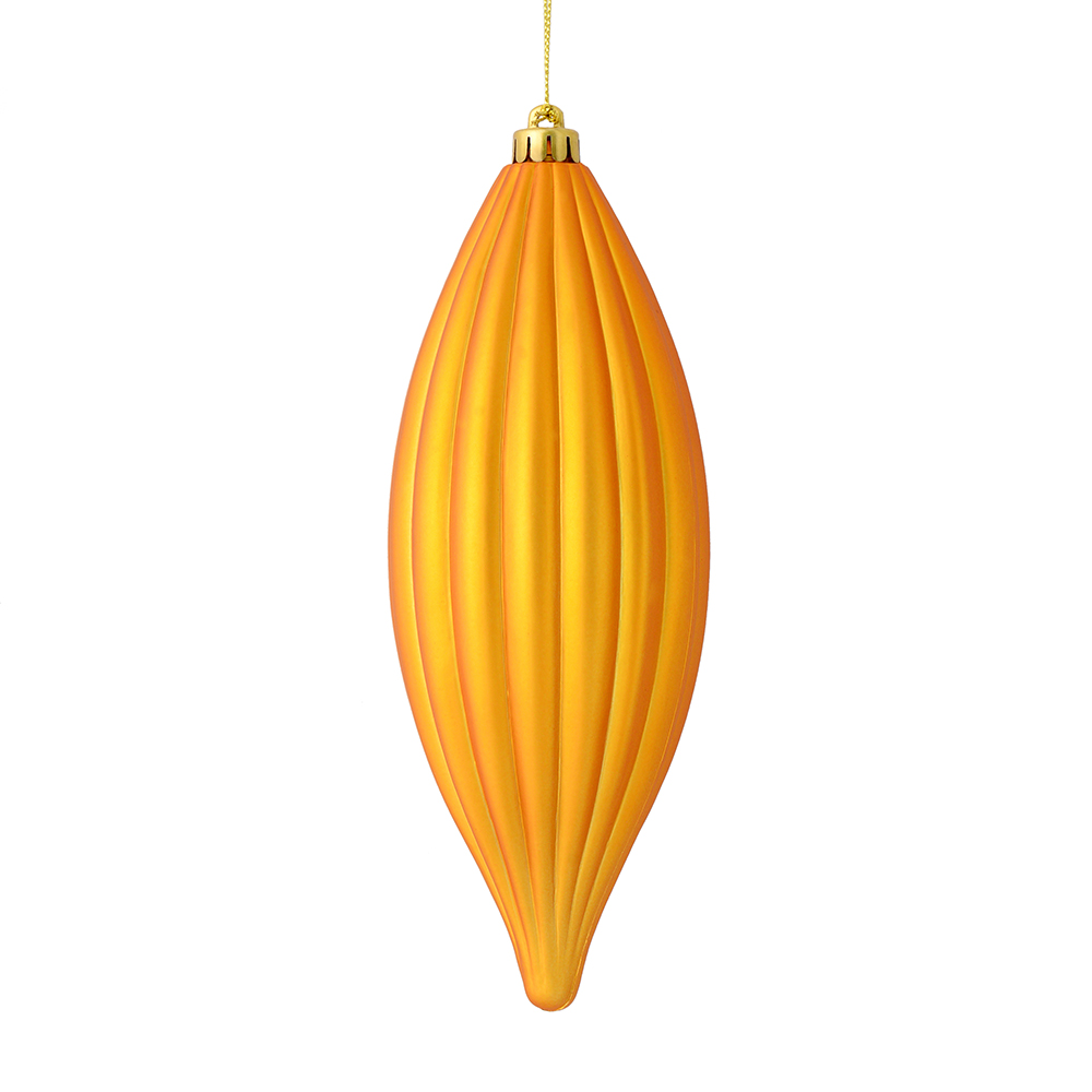 8 in. Antique Gold Matte Line Finial Ornament  4 per Bag