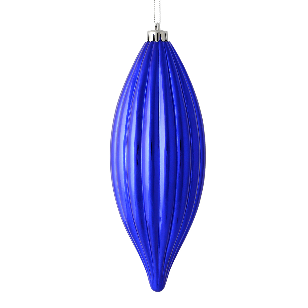 8 in. Purple Shiny Line Finial Ornament  4 per Bag