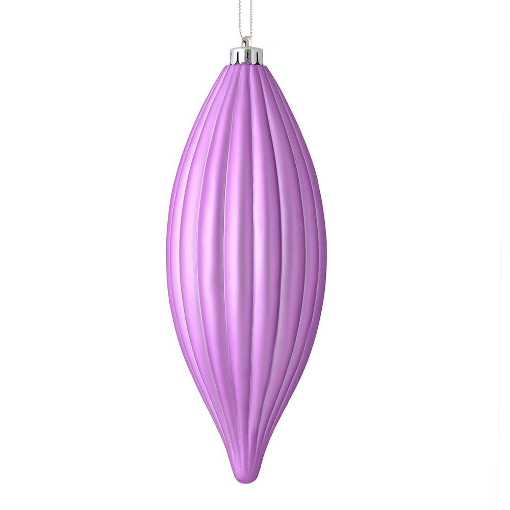 8 in. Orchid Matte Line Finial Ornament  4 per Bag