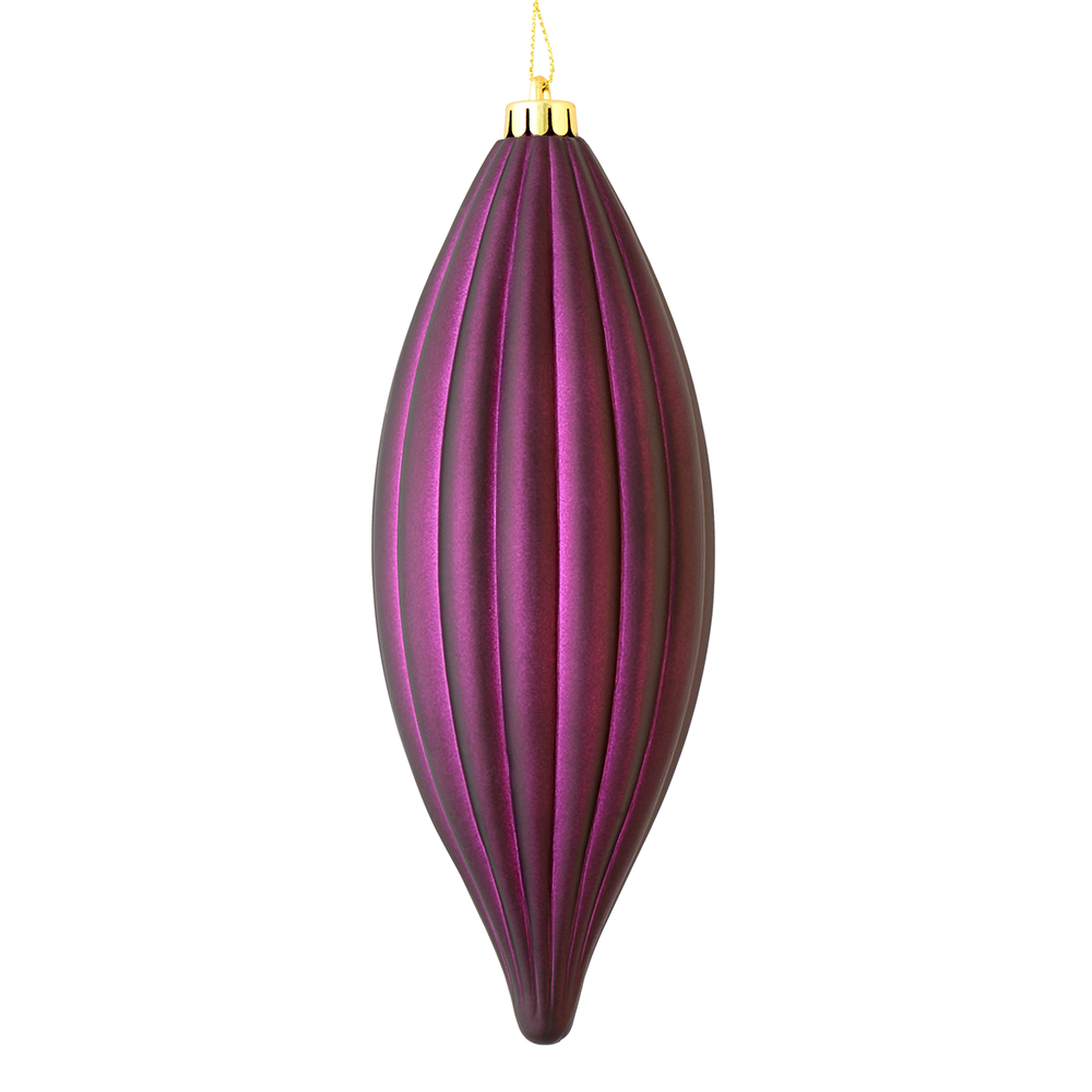 8 in. Lilac Matte Line Finial Ornament  4 per Bag