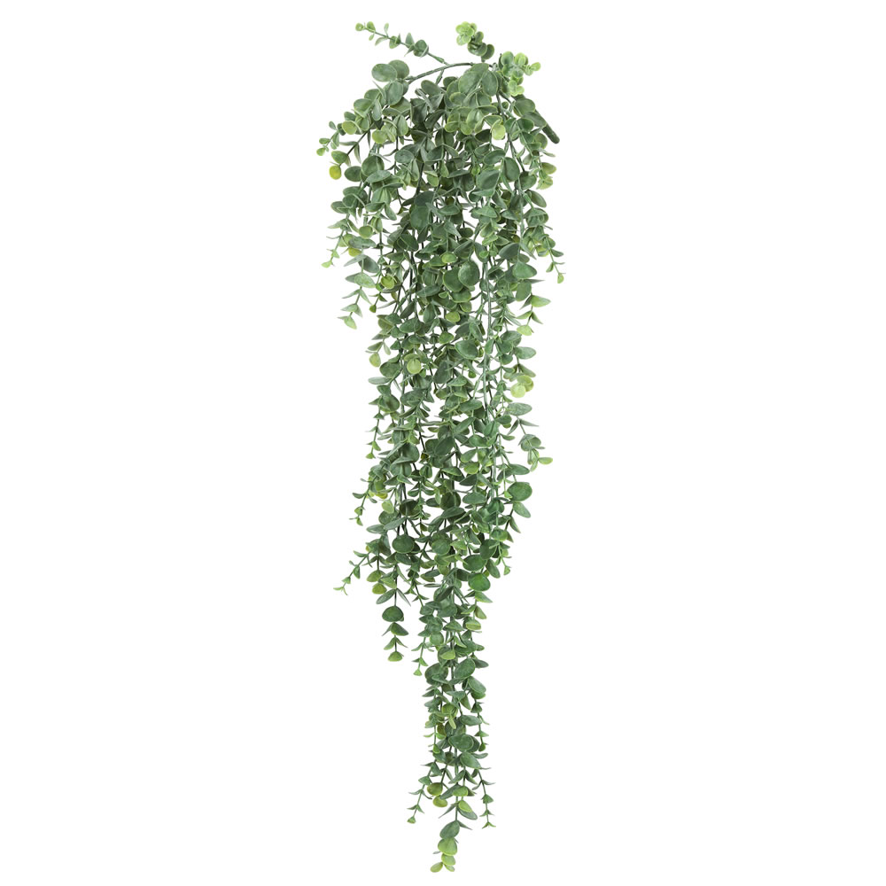 32 in. Artificial Green Hanging Mini Leaf Eucalyptus Bush  2 per Pack
