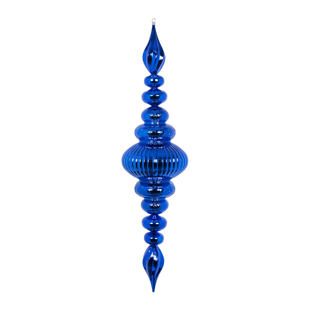 41 in. Blue Shiny Finial Ornament