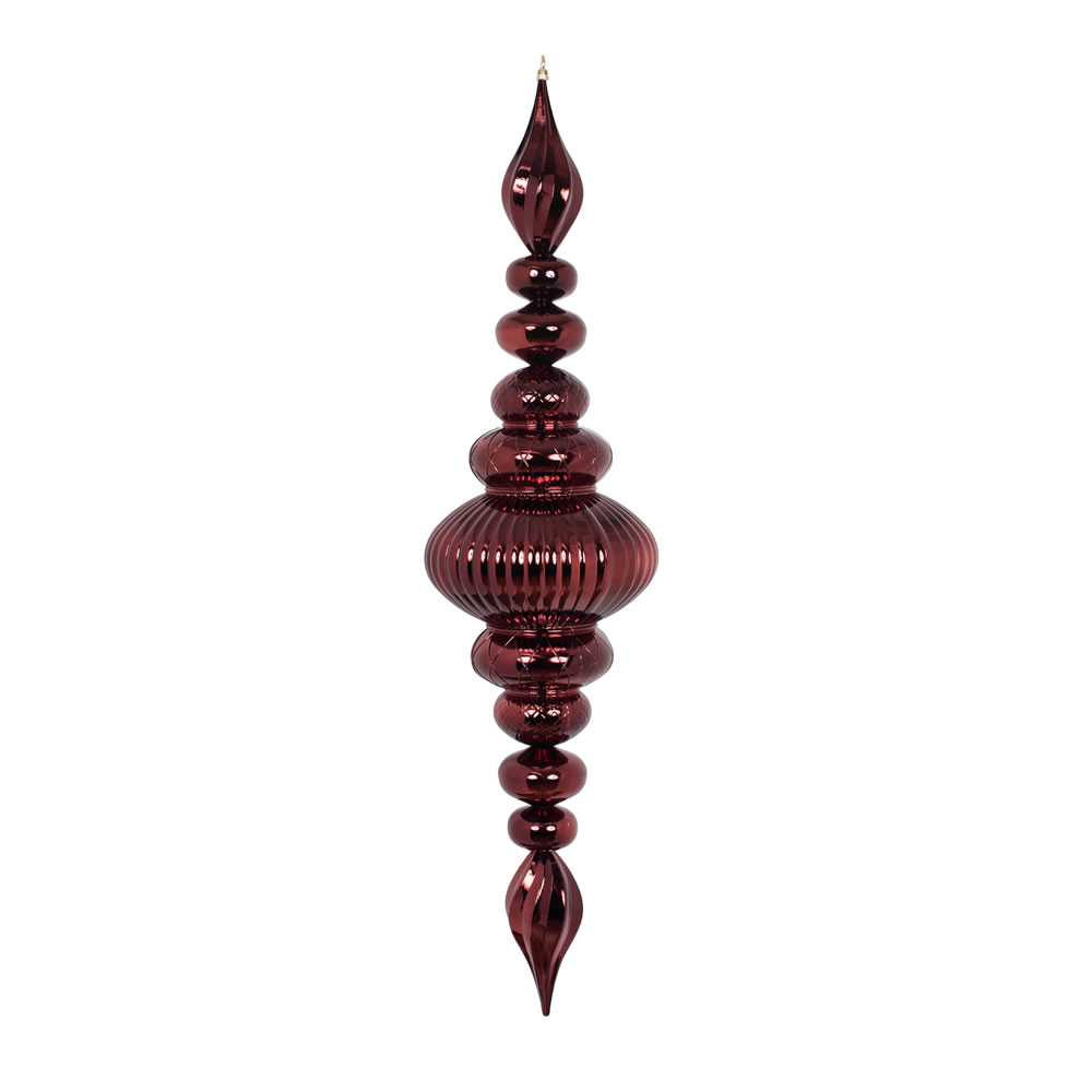 41 in. Burgundy Shiny Finial Ornament