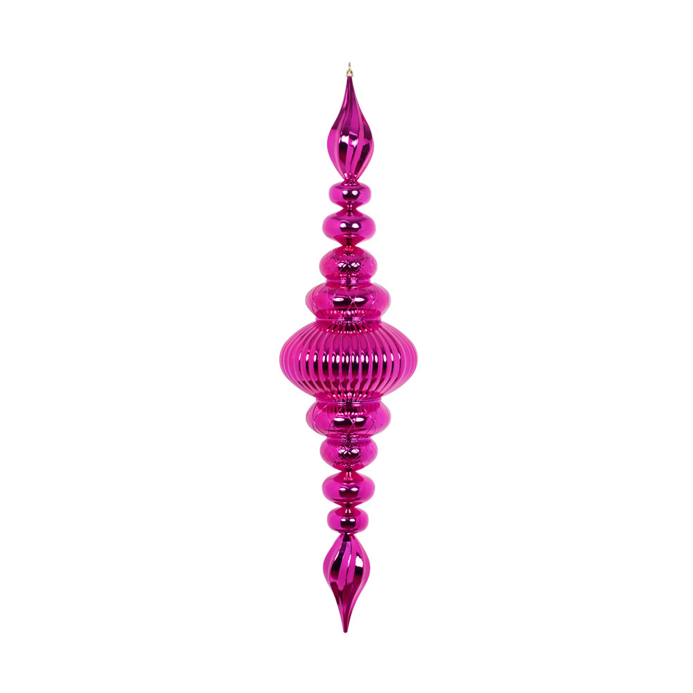 41 in. Fuchsia Shiny Finial Ornament