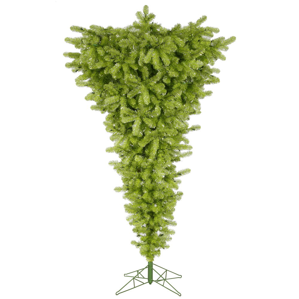 A107875 7.5 ft. x 60 in. Lime Upside Down Artificial Christmas Tree with 1293 Tip Count -  Vickerman