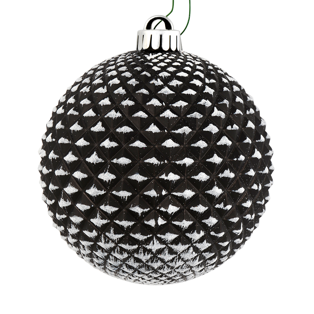 Vickerman 529829-2.75" Black Durian Glitter Ball Christmas Tree Ornament (12 Pack) (N188417D)