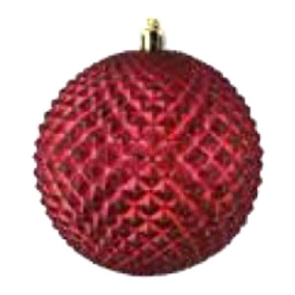 2.75 in. Wine Durian Glitter Ball Ornament  12 per Bag