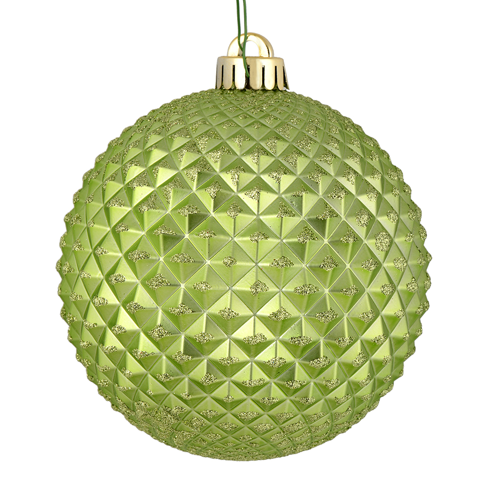 Vickerman 530009-2.75" Celadon Durian Glitter Ball Christmas Tree Ornament (12 pack) (N188454D)