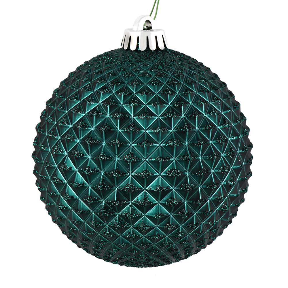 Vickerman 530023-2.75" Sea Blue Durian Glitter Ball Christmas Tree Ornament (12 pack) (N188462D)