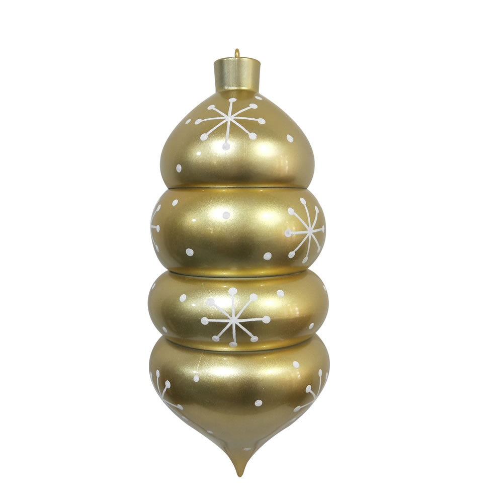 21.5 in. Champagne Candy Drplt White Snowflake Ornament