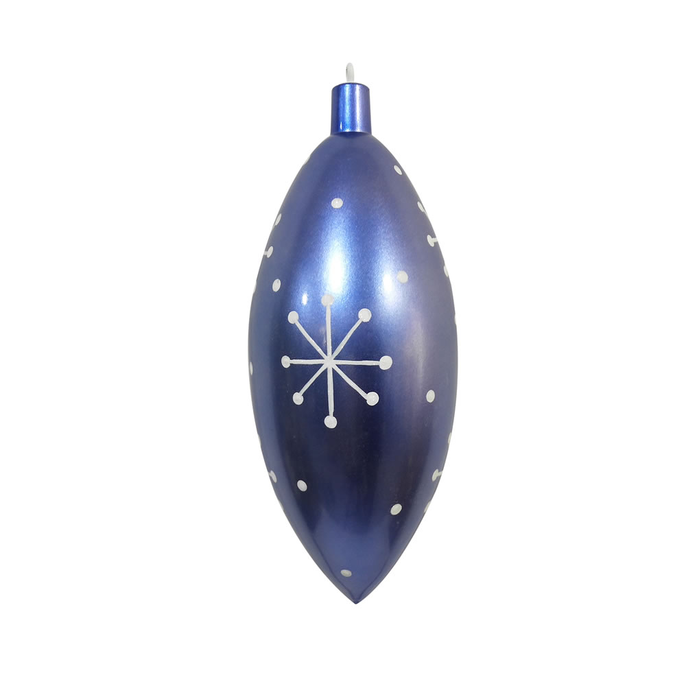 16 in. Periwinkl Candy Drop White Snowflake Ornament